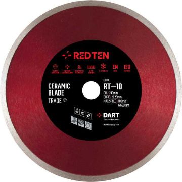 Picture of DART Red Ten RT-10 230Dmm x 22B Ceramic Diamond Blade
DB01710