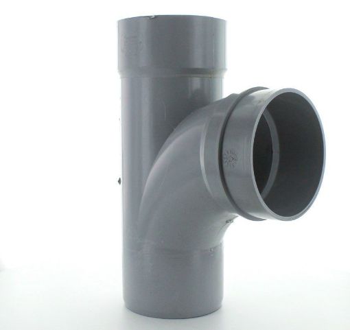 Picture of Hunter 110mm Grey 92.5 Degree Double Socket Solvent Spigot Tail Branch
GS297