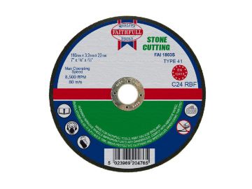 Picture of Faithfull 180mm Stone Cut Off Wheel
FAI1803S