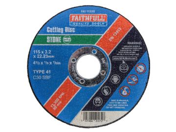 Picture of Faithfull 115mm Stone Cut Off Wheel
FAI1153S