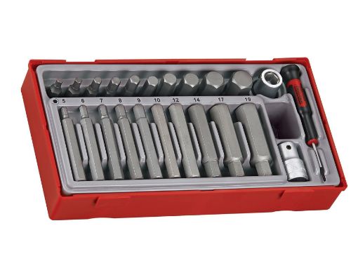 Picture of Teng 1/2" Drive Metric Hex Bit Socket Set (23)
TTHEX23