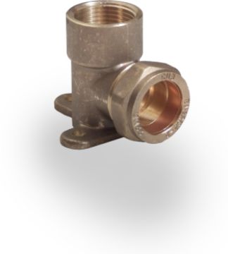 Picture of 15mm x 1/2" Female Iron Compression Wallplate Elbow
318550