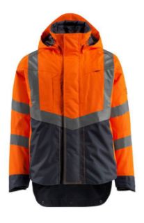 Picture of MASCOT® SAFE LIGHT Softshell Jacket Hi-Vis Orange/Dark Navy S 
15902-253-14010