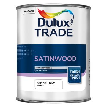 Picture of Dulux Trade Satinwood Pure Brilliant White