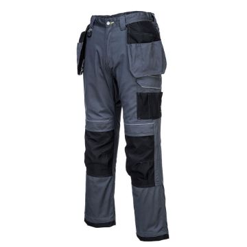 Picture of PortWest PW3 Holster Work Trousers Zoom Grey/Black Regular Length
