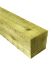 Close-up view of a 75mm x 75mm treated timber fence post, showcasing its natural wood grain and smooth, square-cut ends. Ideal for garden fencing, landscaping, and outdoor construction projects