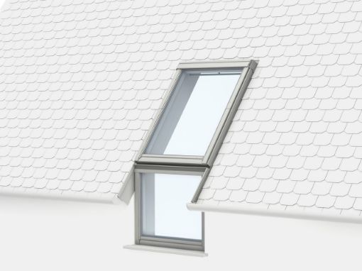 Picture of Velux Triple Roof/Vert. Window Slate Flashing
