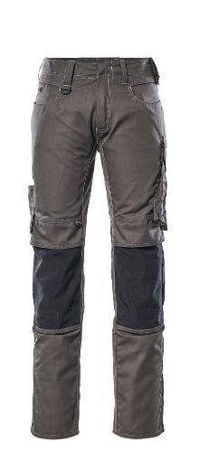 Picture of Mascot Unique Trousers With Kneepad Pockets Cordura Dark Anthracite/Black