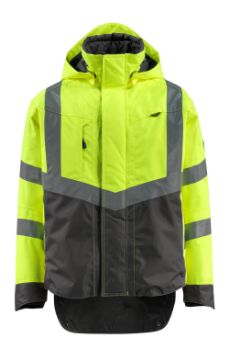 Picture of Mascot Safe Supreme Outer Shell Jacket Hi-Vis Cordura Yellow/Dark Anthracite
