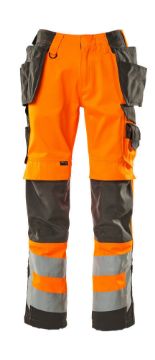 Picture of Mascot Safe Supreme Trousers With Holster Pockets Hi-Vis Cordura Orange/Dark Anthracite