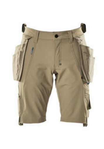 Picture of Mascot Advanced Shorts With Holster Pockets Cordura Light Khaki