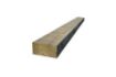 Close-up of treated timber landscape sleeper showing sawn surface and sturdy construction
