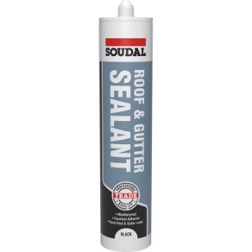 Picture of Soudal Roof & Gutter Sealant Black Bitumen Based Roofing Sealant 290ml
121648