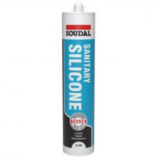 Picture of Soudal Sanitary Silicone Clear Acetoxy Silicone with Fungicide 290ml
121648