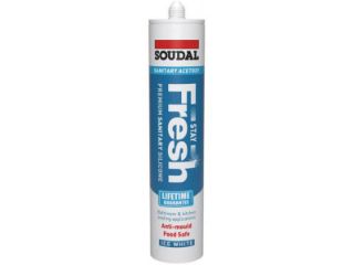 Picture of Soudal Stay Fresh Acetoxy Anti-Mould Silicone Ice White 290ml
121648