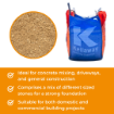 Infographic highlighting benefits of Holm sand: smooth finish, versatility, and reliability in construction
