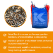 Infographic highlighting benefits of Dorset flint: durability, aesthetic appeal, and versatility