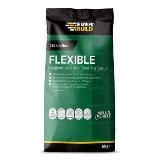 Picture of Everbuild 730 Universal Flexible Grout White 5kg
UNIFLEX5WE
