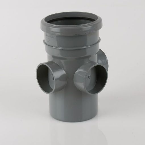 Picture of Brett Martin 110mm Grey Single Socket Triple Boss Pipe
BS445G