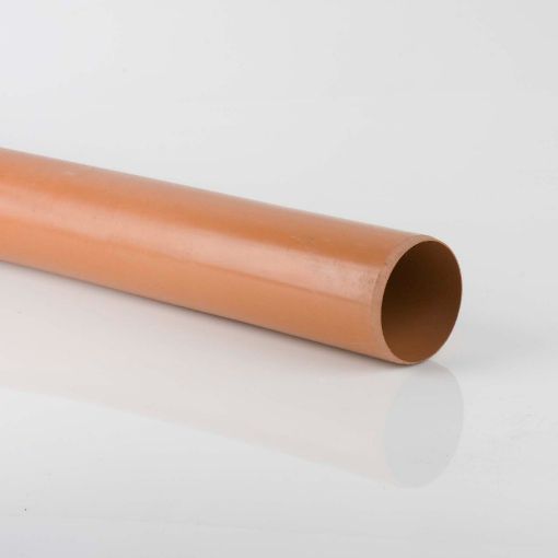 Picture of Brett Martin 110mm Underground Kitemark Plain Ended Pipe 3m
B4001