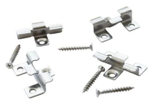 Picture of Cladco Decking Fixings Stainless Steel Clips & M4 x 30mm Screws (100 Pack)
FIXWPC30SS (leaves approx 1mm gap between boards)