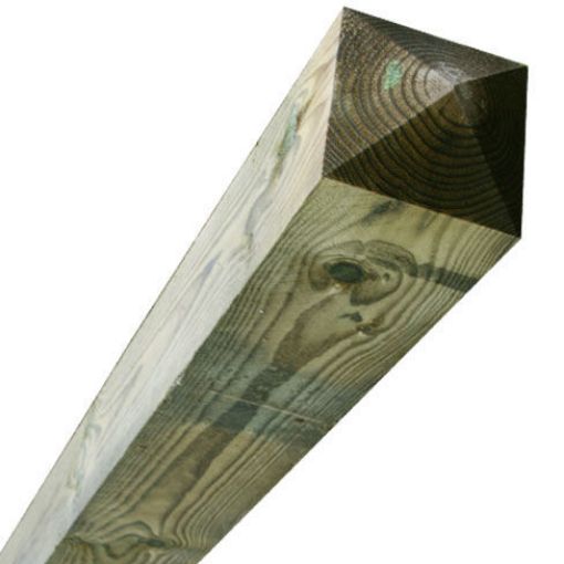 Picture of 150mm x 150mm Treated 4-Way Weathered Fence Post 2.4m